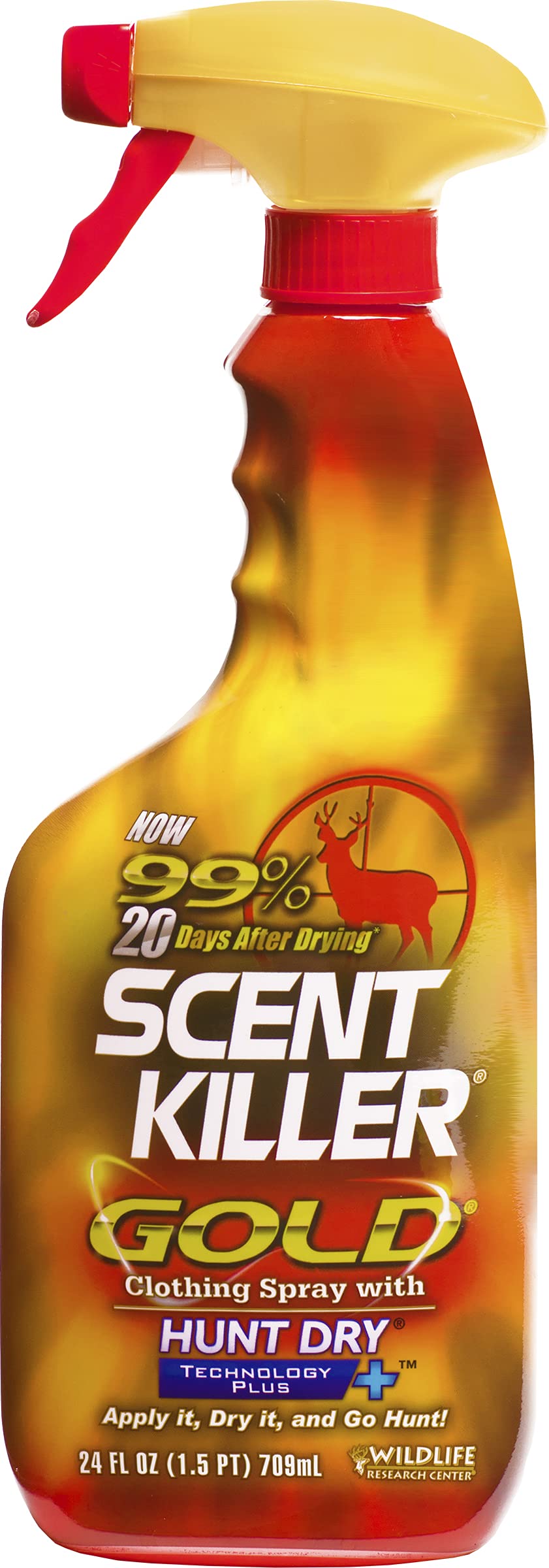Wildlife Research Center Scent Killer Gold Spray and Refill 44 oz | Hunting Scent Eliminator with Hunt Dry Technology - Odor Prevention & Maximum Performance After Drying