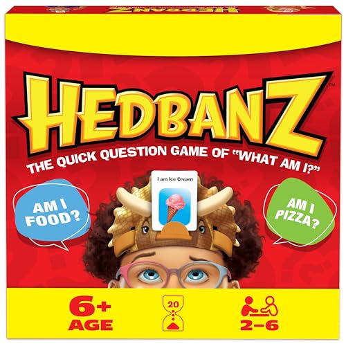 Spin Master Games Hedbanz Picture Guessing Game for Family Game Night | Hilarious Guessing Game of "What Am I?" with Easy-to-Read Picture Cards, Builds Deductive Reasoning, 2-6 Players, Ages 6+