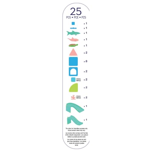 MAGNA-TILES Coral Reef 25-Piece Magnetic Construction Set, The Original Magnetic Building Brand