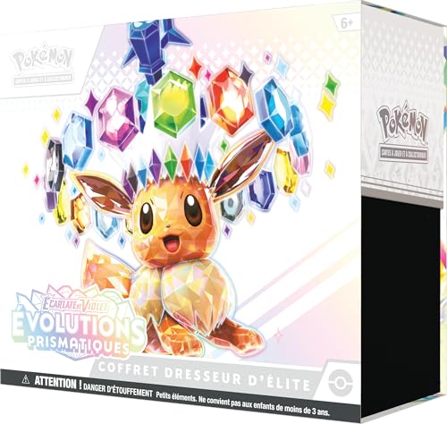 Pokémon: Scarlet & Purple Elite Trainer Set - Prismatic Evolutions of the Pokémon TCG (1 Fully Illustrated Promo Card, 9 Booster Packs & Premium Game Accessories)
