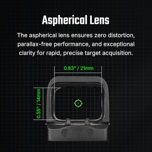 OSIGHT SE Enclosed Red/Green Dot, 2 & 32 MOA Multi-Reticle or 6 MOA Dot | RMSc Footprint, Side-Load Battery, Motion Sensor, Aspherical Lens, Compact Enclosed Design for Concealed Carry