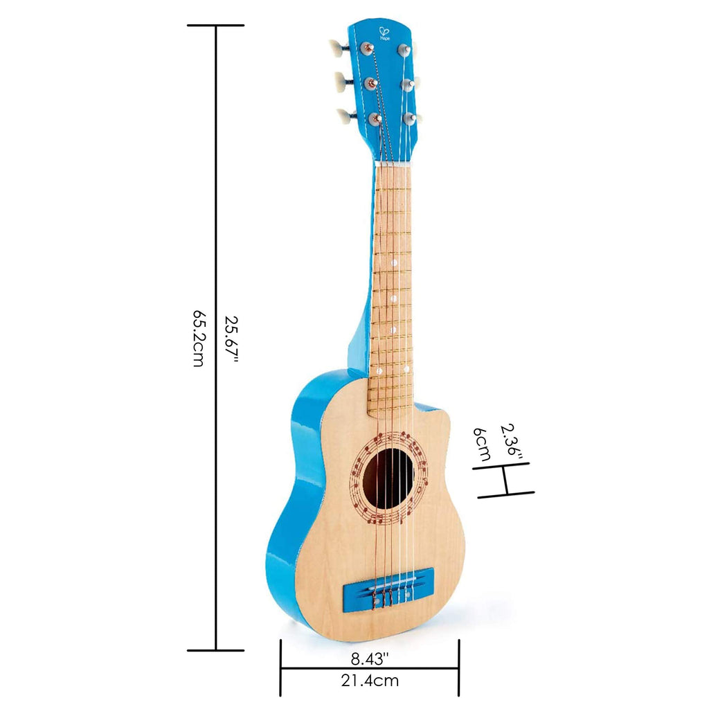 Hape 26 Inch Kids Guitar Toy Musical Instrument - Beginner Wooden Kids Guitar, Musical Toys w/ 4 Tunable Strings