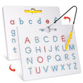 GAMENOTE Magnetic Letter Board Double Sided, ABC Alphabet Tracing Board | 2 in 1 preschool learning toy, uppercase lowercase letters, handwriting practice, educational classroom toy for toddlers kids