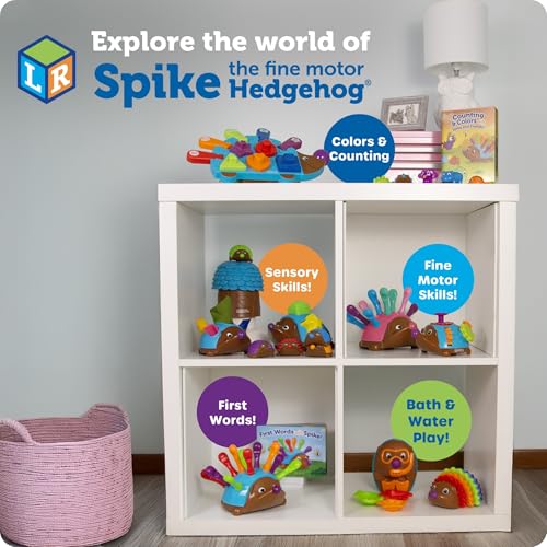 Learning Resources Spike The Fine Motor Hedgehog, Toddler Learning Toys, Fine Motor and Sensory Toys, Educational Toys for Toddlers, Montessori Toys, Ages 18+ Months,14 Pieces