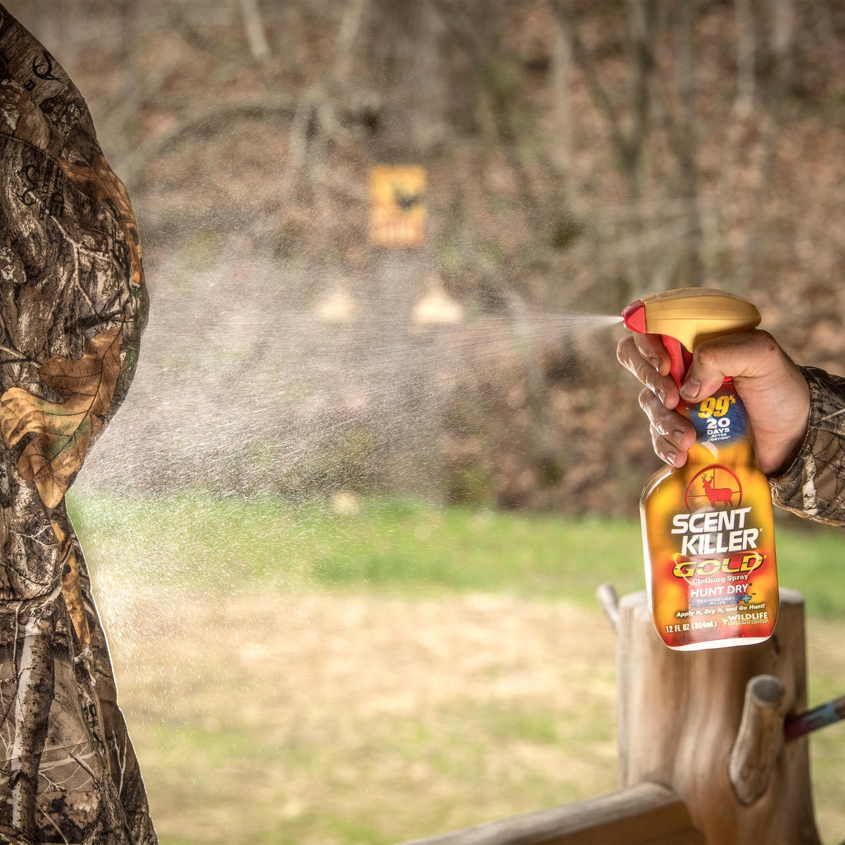 Wildlife Research Center Scent Killer Gold Spray and Refill 44 oz | Hunting Scent Eliminator with Hunt Dry Technology - Odor Prevention & Maximum Performance After Drying