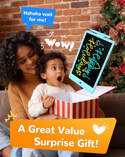 KOKODI LCD Writing Tablet, Gifts for 3 Years Old Boys and Girls，10 Inch Colorful Doodle Board Drawing Tablet, Erasable Reusable Electronic Drawing Pads, Educational and Learning Toys for Kids