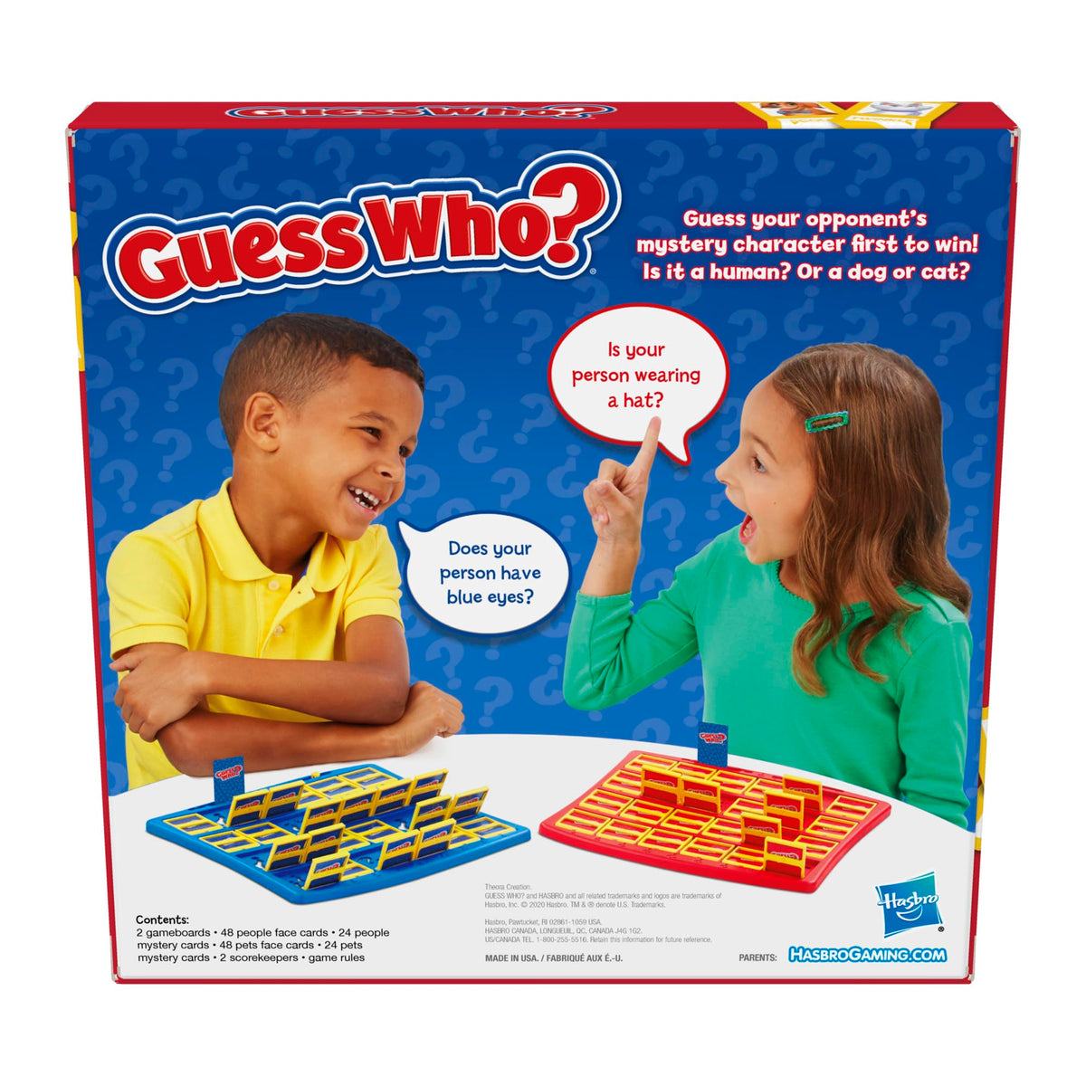 Hasbro Gaming Guess Who? Plus Board Game with People & Pet Cards | 2 Players | The Original Guessing Game for Kids | Ages 6+ (Amazon Exclusive)