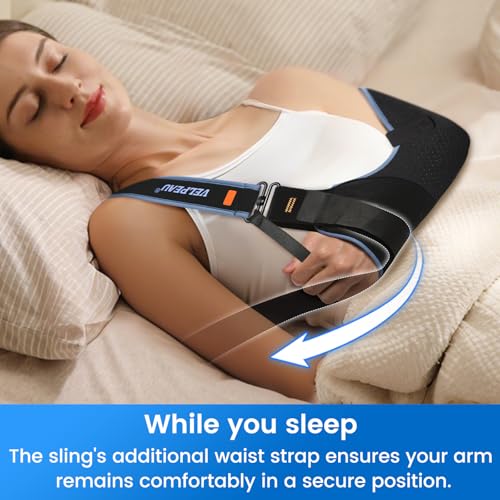 Velpeau Medical Arm Sling Shoulder Immobilizer for Women and Men, Black L