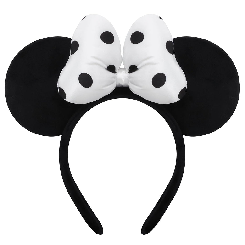 ODOCARE Handmade Mouse Ears Headband for Women and Ladies, Polka Dot Bow Mini Ears Costume Accessories