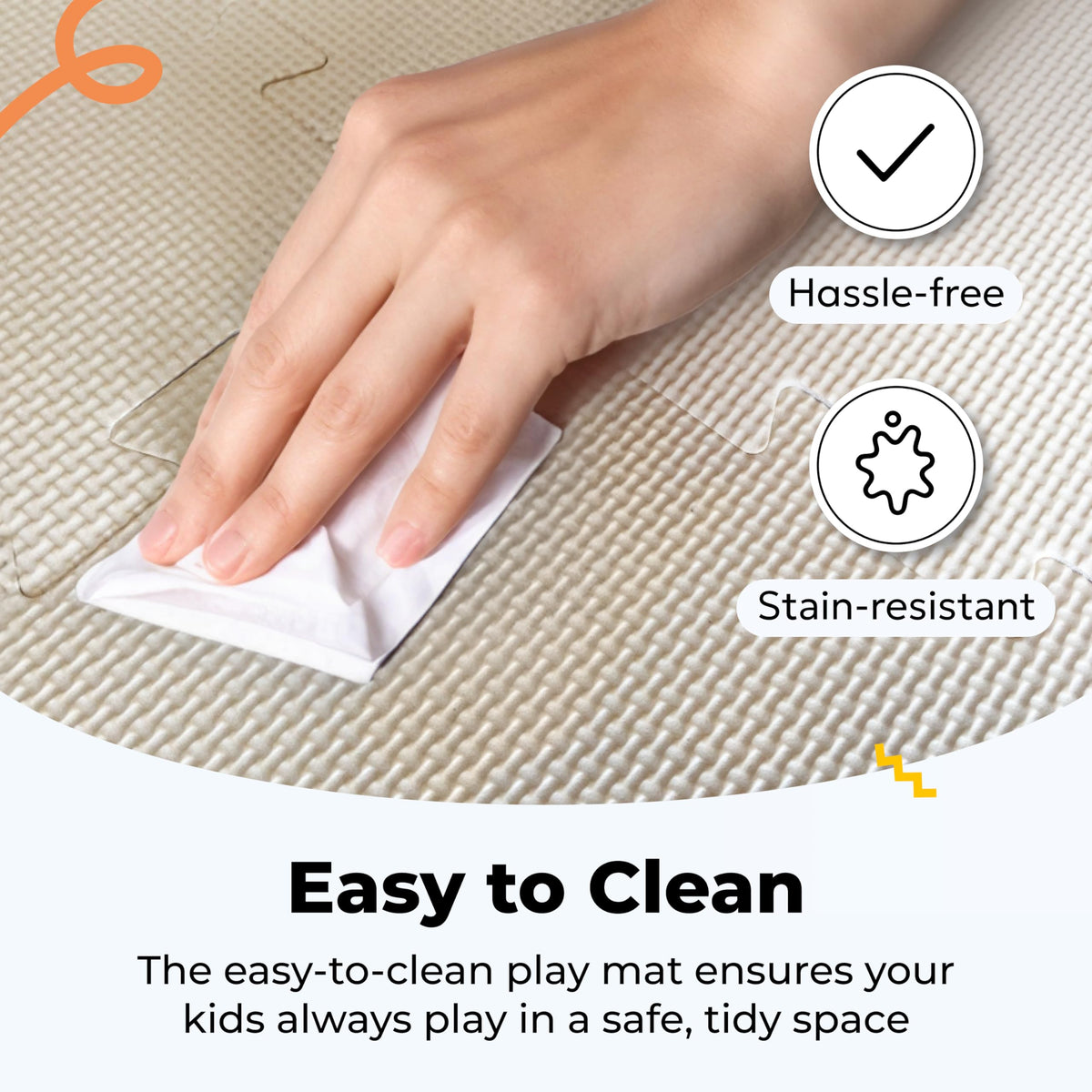 MioTetto Baby Play Mat, Soft Foam Floor Tiles for Kids. Adjustable Interlocking Foam Tiles, Fits with 50x50 Playpen Baby mat for Crawling & Development, Safe & Non-Toxic Playmat for Babies 6-12 Months