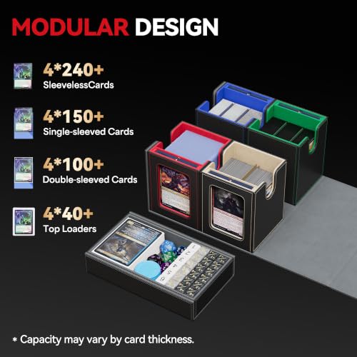 Kabinka 5-in-1 MTG Commander Deck Box, Holds 400+ Double-Sleeved Cards