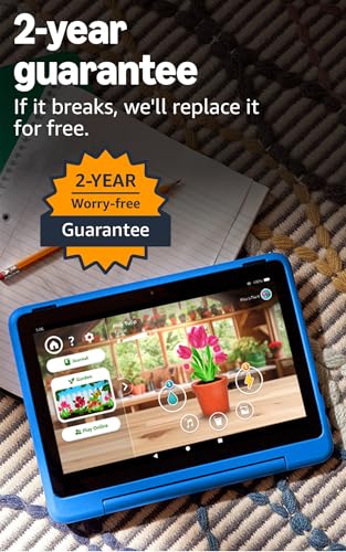 Amazon Fire HD 10 Kids Pro tablet (newest model) ages 6-12. Bright 10.1" HD screen, includes ad-free content, robust parental controls, 13-hr battery and slim case for older kids, 32 GB, Nebula
