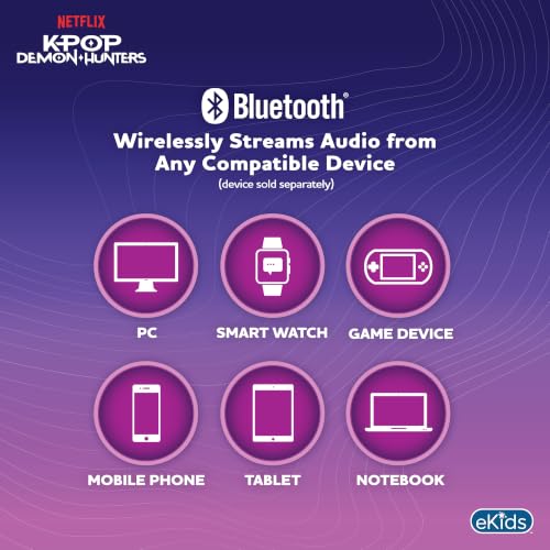 Kpop Demon Hunters Bluetooth Karaoke Machine for Kids (One Microphone)