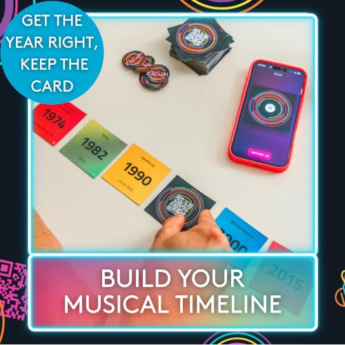 Jumbo Hitster - The Music Fun Party Quiz Card Game, 2-10 Players - 300 Plus Iconic Music Hits - Great for Adult and Family Game Night