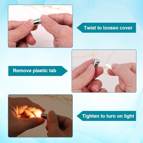 10pcs Mini Led Lights for Craft, Tiny Small Led Light with 15pcs batteries | Battery Powered Balloon Mini Spot for Paper Lantern Party Decoration Micro Miniature Dollhouse Accessories (Warm White Light)