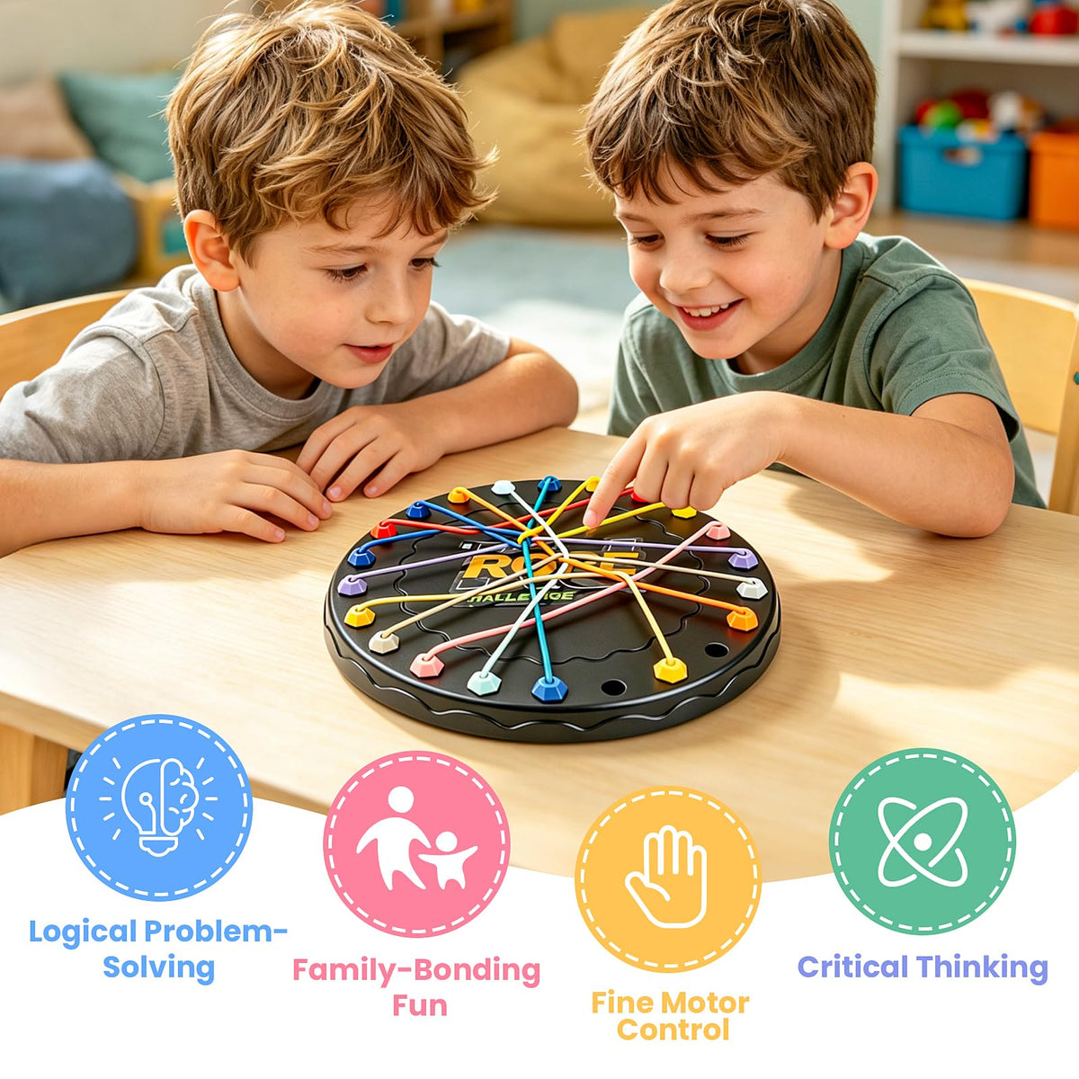Lartoys Rope Untangling Puzzle Game, Logic Brain Game for Kids & Adults