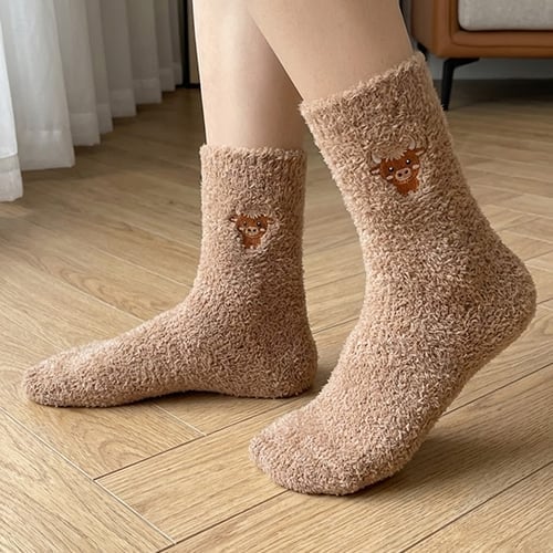 Cute Cow Slipper Socks