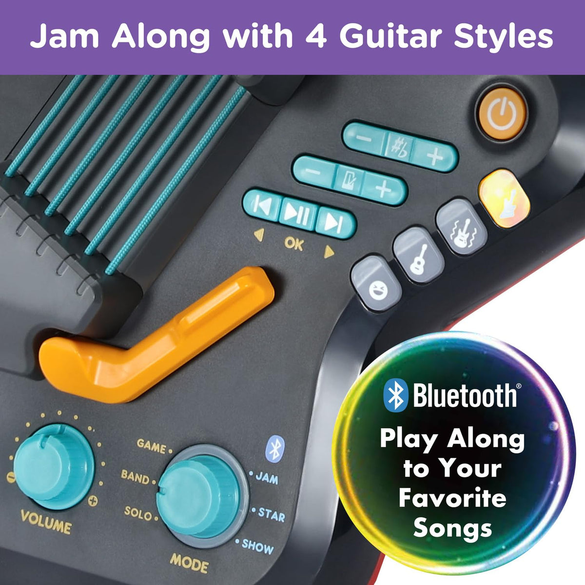 VTech Kidi Star Rockstar Guitar, Black