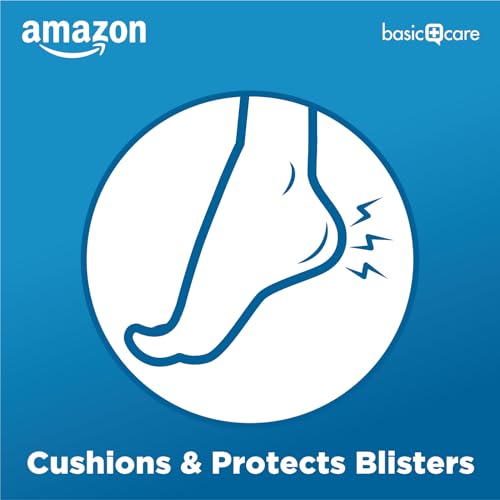 Amazon Basic Care Extreme Hydrocolloid Gel Blister Cushion Bandages, Self-Adhesive, Reduces Rubbing & Friction, Long-Lasting Multi-Day Use, 1.65 in x 2.67 in, 10 ct