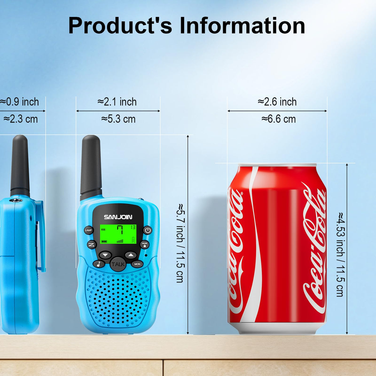 SANJOIN Walkie Talkies for Kids, Birthday Gifts for Girls 4 5 6 7+Years Old | 3 Miles Long Range, Clear Sound, 22 Channels 2 Way Radio to Camping Hiking Outdoor Games Toys for Girls Boys Ages 3-12