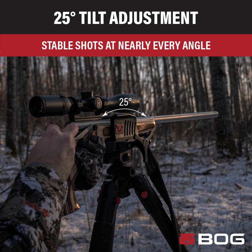 BOG DeathGrip Hunting Tripod, 7"-59", Lightweight, Gun Clamp, Shooting Rest