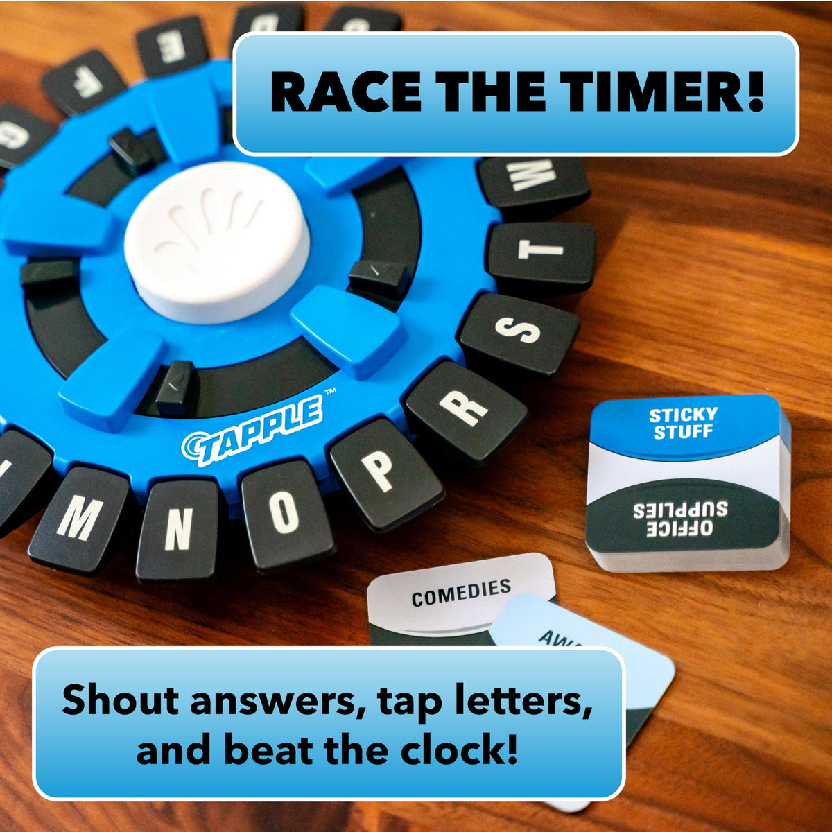 USAOPOLY The Original TAPPLE, The Fun & Fast-Paced Family Word Game | A Game Night Must, Highly Replayable, Compatible with Education, Ages 8 & Up