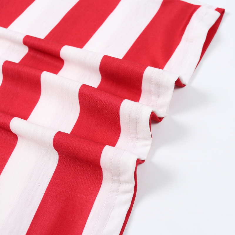 Holiday Red and White Striped Matching Family Christmas Pajamas-Dog Pajamas Included