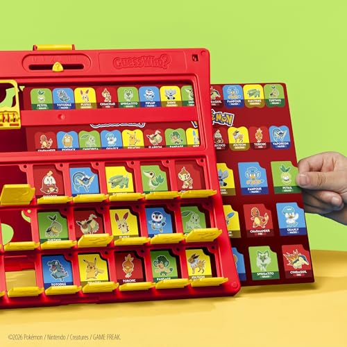 Guess Who? Pokémon Edition Game | 48 Pokémon | Fun Kids Board Games for Families | 2 Players | 15 Mins. | Travel Friendly | Ages 6+