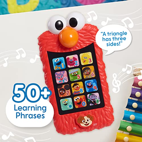 Sesame Street Learn with Elmo Pretend Play Phone by Just Play | Learning and Education, Holiday Stocking Stuffers, Gifts, Presents, Kids Toys for Ages 2 Up