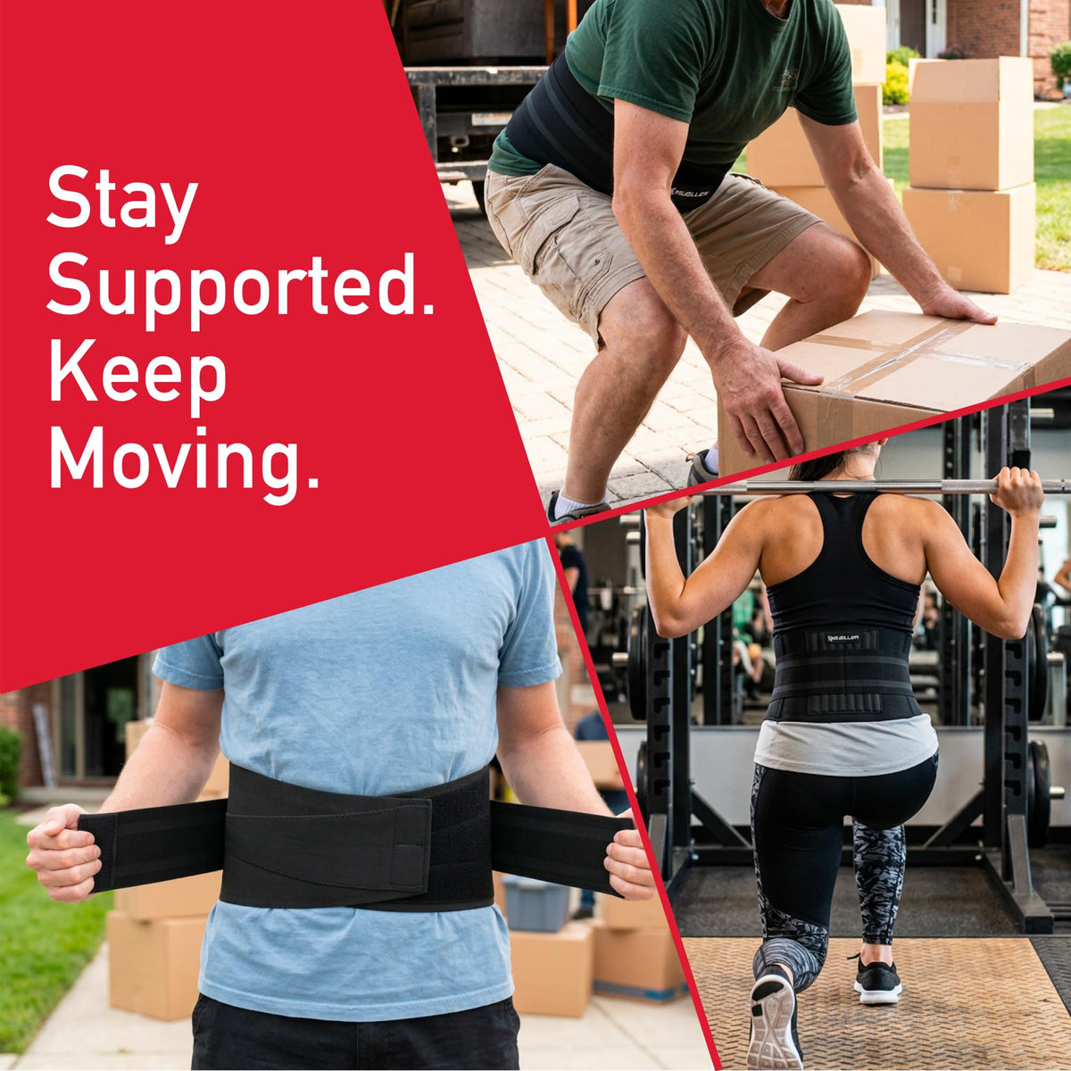 MUELLER Sports Medicine Adjustable Back Brace, Ideal for Upper and Lower Back Pain, Relief & Support for Men and Women, Strains, Sciatica, Scoliosis, Black