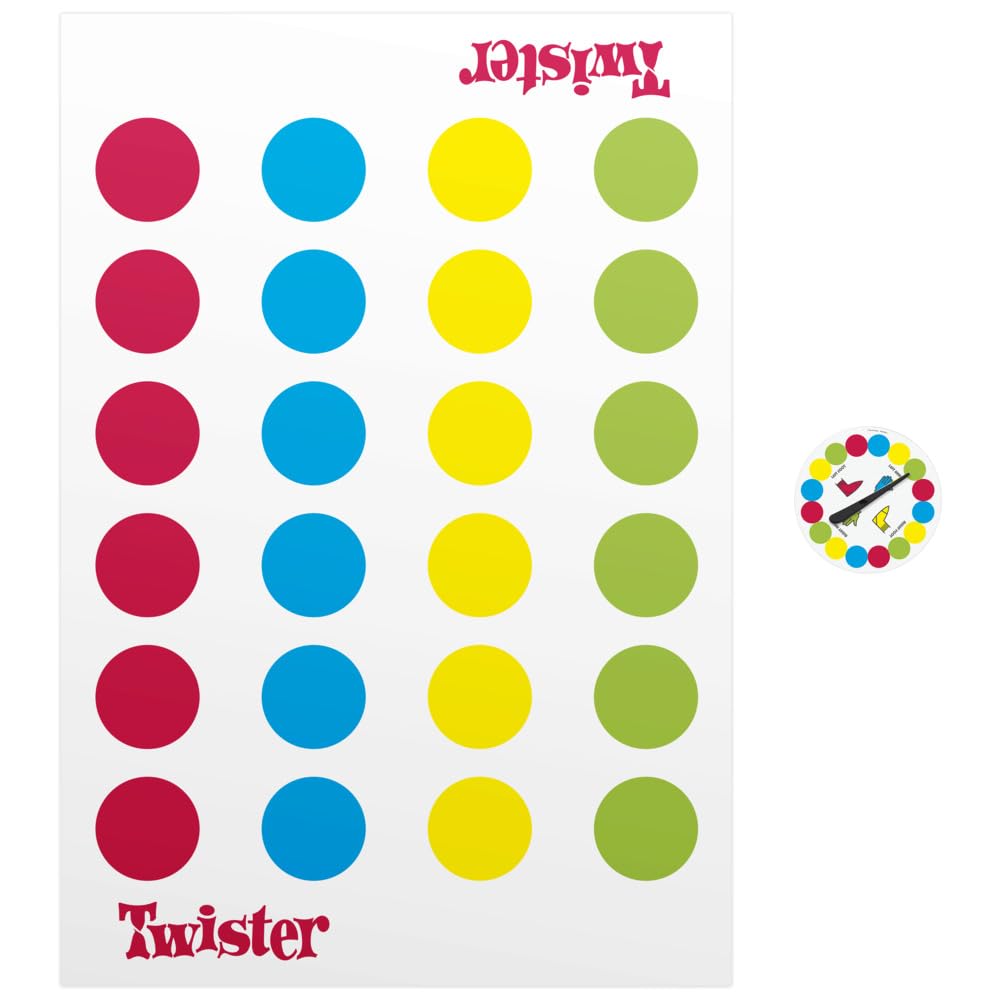 Hasbro Twister Party Classic Board Game for 2 or More Players,Indoor and Outdoor Game for Kids 6 and Up,Packaging May Vary