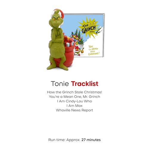 Tonies The Grinch Audio Toy Figurine from How The Grinch Stole Christmas by Dr. Seuss