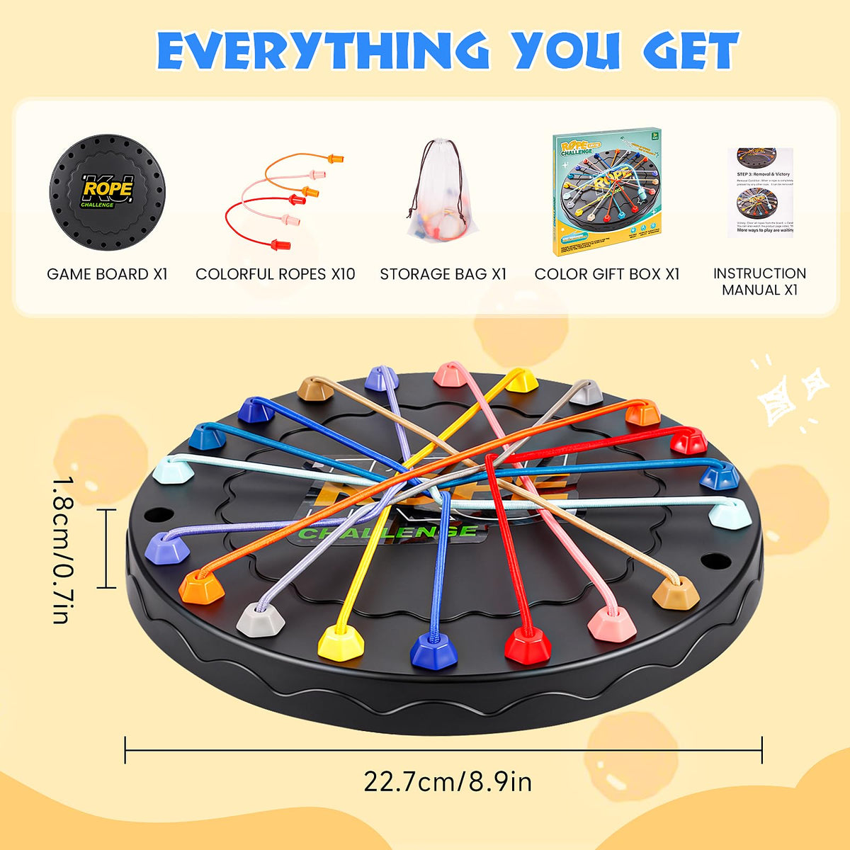 Lartoys Rope Untangling Puzzle Game, Logic Brain Game for Kids & Adults