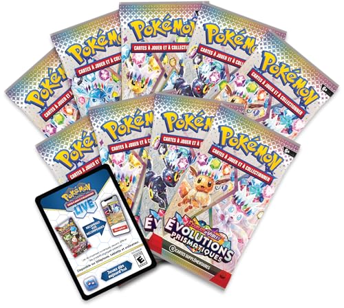 Pokémon: Scarlet & Purple Elite Trainer Set - Prismatic Evolutions of the Pokémon TCG (1 Fully Illustrated Promo Card, 9 Booster Packs & Premium Game Accessories)