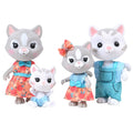 Honey Bee Acres The Purringtons Cat Family - 4 Mini Doll Figures - Ages 3+