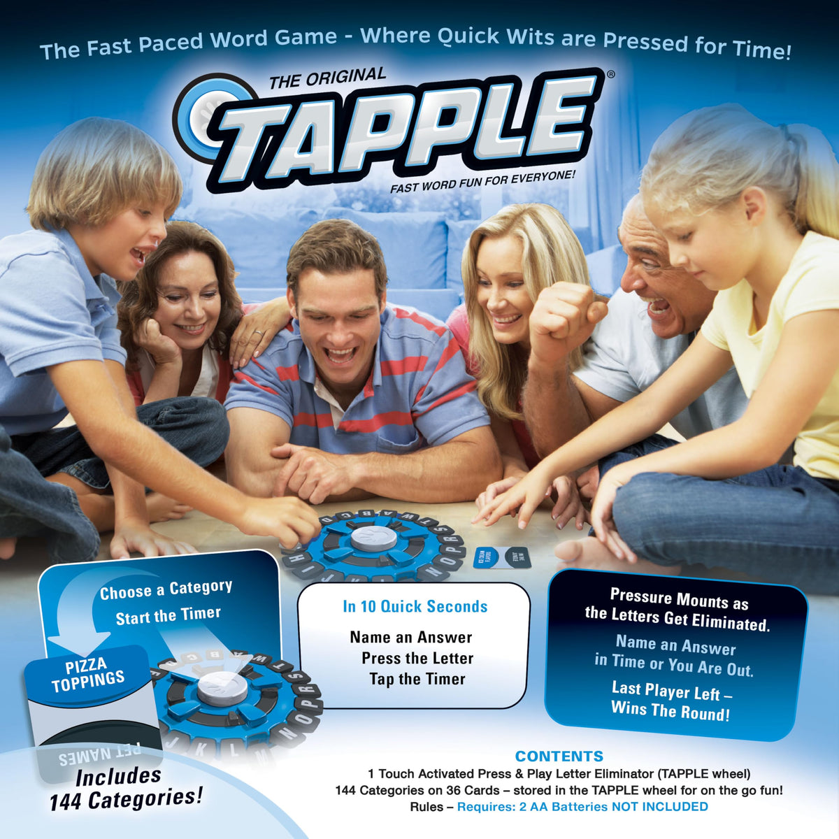 USAOPOLY The Original TAPPLE, The Fun & Fast-Paced Family Word Game | A Game Night Must, Highly Replayable, Compatible with Education, Ages 8 & Up