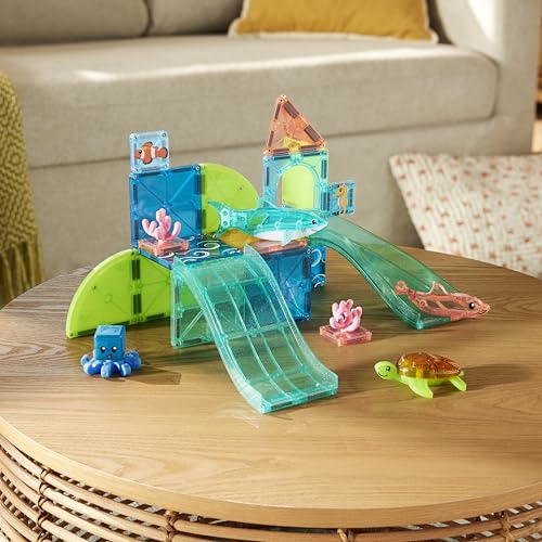 MAGNA-TILES Coral Reef 25-Piece Magnetic Construction Set, The Original Magnetic Building Brand