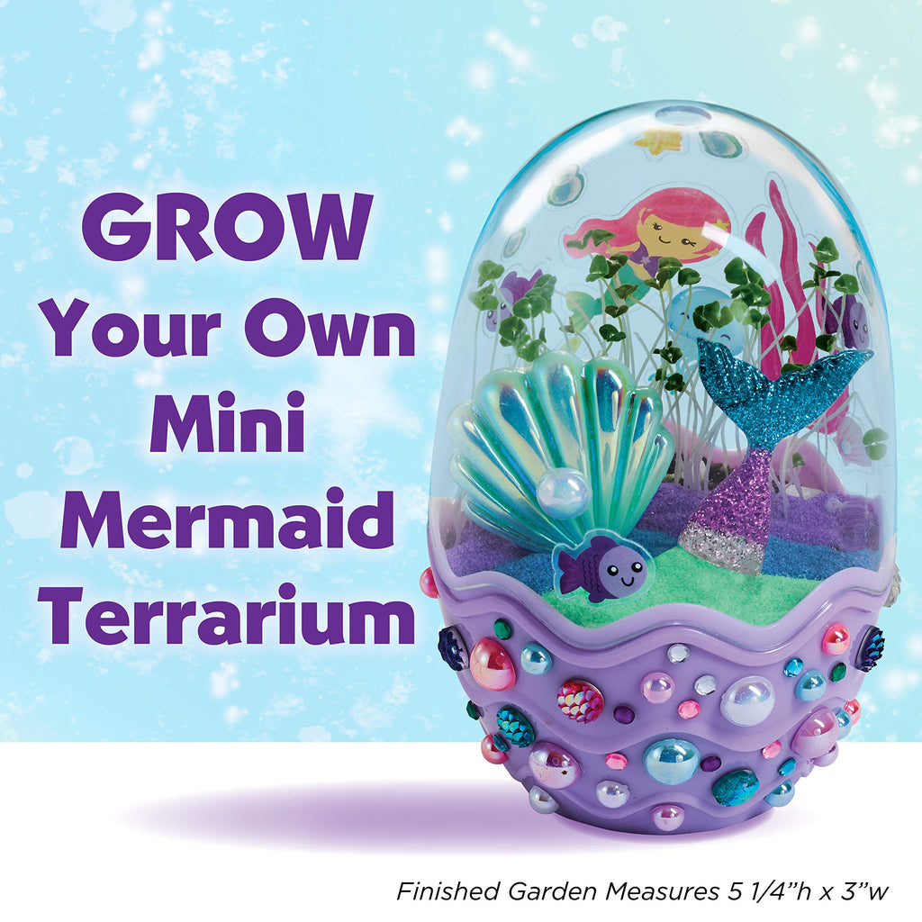 Creativity for Kids Mini Garden: Mermaid Terrarium Kit - Mermaid Gifts for Girls, Crafts and Toys, Stocking Stuffers for Kids (Ages 6+)
