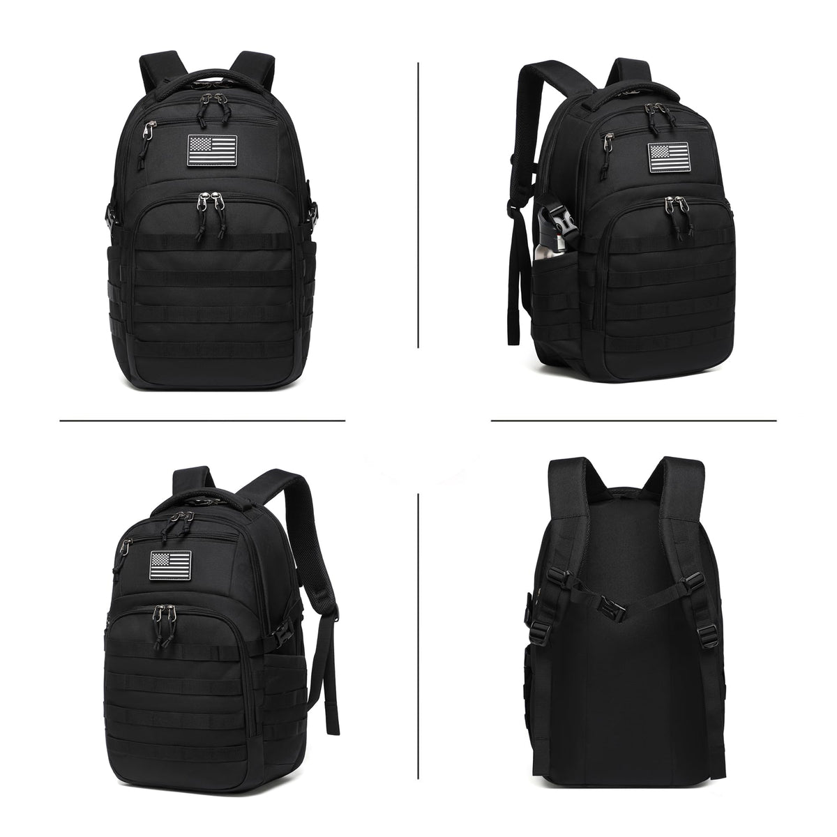 Wotony Military tactical backpack, backpack for men black small tactical assault bag