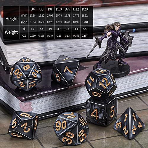 CiaraQ 182pcs Polyhedral Dice Set for Dungeon and Dragons MTG Table Games | 26 Role-Playing Dice Sets for D&D with Storage Bag. 7 dice each (D4-D20), Classic Numbers, Ages 14+