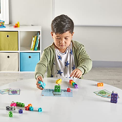hand2mind Numberblocks 1-10 MathLink Cubes Activity Set, Ages 3+ | Linking Cubes, Numberblocks Activity Set, Preschool and Kindergarten Learning Activities, For Kids Ages 3, 4, 5, 6, 7