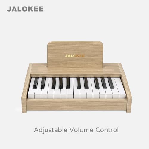 Kids Piano Keyboard, Digital Piano for Kids, Music Educational Instrument Toy, Wood Toy for 3+ Girls and Boys (Oak, 25 Keys)
