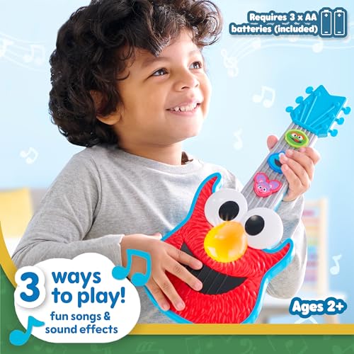 Sesame Street Rock with Elmo Guitar Musical Toy | Dress Up and Pretend Play, Lights and Sounds, Preschool, Holiday Stocking Stuffers, Gifts, Presents