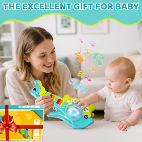 Marstone Piano Guitar Musical Toys for 1-3 Year Old Boys Girls | Animal Sound Educational Learning Toy, Interactive Birthday Holiday Gift for 12-18 Months Kids