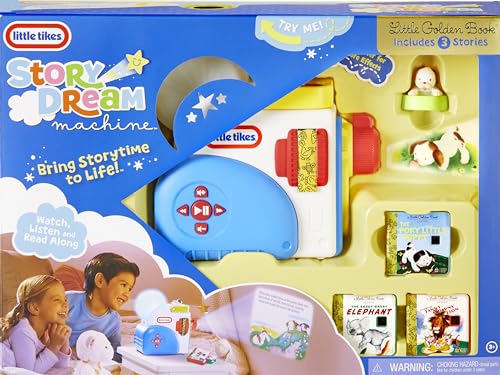 Little Tikes Story Dream Machine Starter Set, Audio Books, Little Golden Book, The Poky Little Puppy, Nightlight, Toddlers, Kids, Ages 3+, Amazon Exclusive