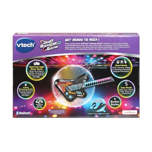 VTech Kidi Star Rockstar Guitar, Black