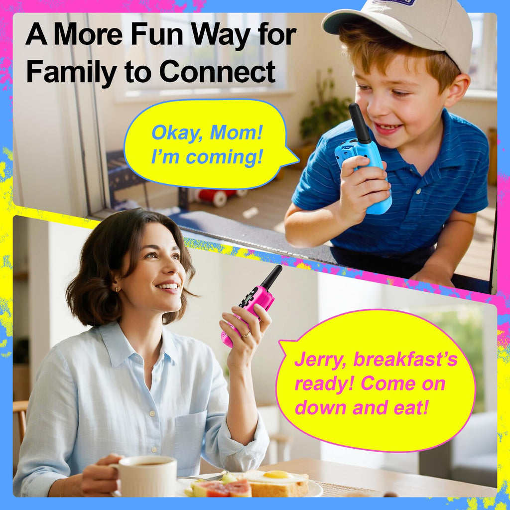 SANJOIN Walkie Talkies for Kids, Birthday Gifts for Girls 4 5 6 7+Years Old | 3 Miles Long Range, Clear Sound, 22 Channels 2 Way Radio to Camping Hiking Outdoor Games Toys for Girls Boys Ages 3-12