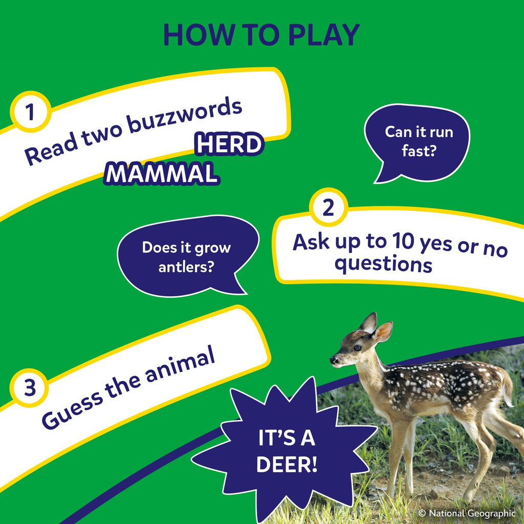 Skillmatics Guess in 10 Game – National Geographic Animals, Gift for Kids | Educational Cards, Family Trivia Game, Travel Toy & STEM Board Game, Screen-Free Fun, Boys & Girls Ages 6, 7, 8, 9 and Up