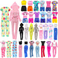 10 Sets Doll Clothes Hooded Sports Suit Tops and Pants for 11.5 inch Dolls | Tracksuit Set, Sportswear, Sports Clothes, Activewear, Running Apparel, Casual Outfits