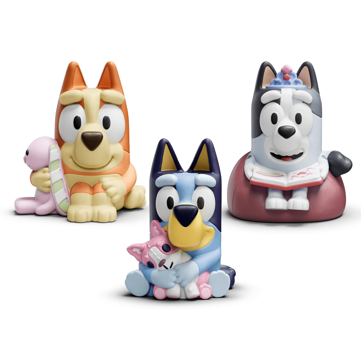 Tonies Bluey Audio Toy Figurine 3 Pack Set - Bluey, Bingo, Muffin | The Bluey Family Adventure Collection. 3 Favorite Characters. 136 Minutes of Bluey Stories.